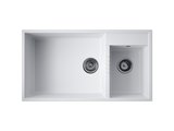 Кухонная мойка Omoikiri Tedori 85-2-U-WH, две чаши, Tetogranit, белый 4993943