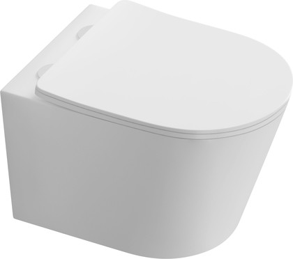 Унитаз подвесной Aquatek Таурус Tornado 520x360x320, безободковый, тонкое сиденье с механизмом плавного закрывания, белый AQ1580T-00