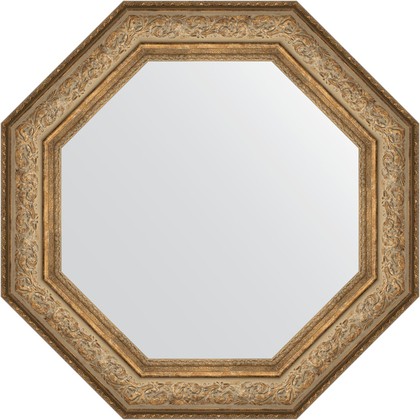 Зеркало Evoform Octagon 750x750 в багетной раме 109мм, виньетка античная бронза BY 7385
