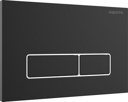 Панель смыва Aquatek клавиши прямоугольные, 162x244, ободок хром, матовый чёрный KDI-0000064