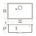 Кухонная мойка Omoikiri Tedori 66-U-ES, Tetogranit, espresso 4997237