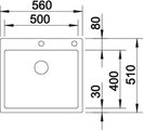 BLANCO CLARON 500-IF/A Схема с размерами вид сверху