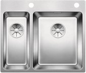Кухонная мойка Blanco Andano 340/180-IF/A, клапан-автомат, отводная арматура, полированная сталь 522996