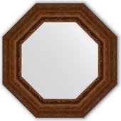 Зеркало Evoform Octagon 726x726 в багетной раме 120мм, состаренная бронза с орнаментом BY 3860