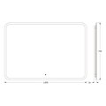Зеркало с матированием и LED-подсветкой Defesto, 32W, 100x70см, ИК-выключатель, тёплый белый свет DF 3819RH