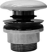 Донный клапан для раковин GSI, клик-клак, керамическая крышка, белый глянцевый PCS11