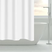 Штора для ванной Grund Rom Uni, 180x200см, текстиль, белый 848.98.001