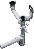 Отводная арматура двойная 1 1/2" с переливом и сифоном Blanco 137979