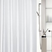 Штора для ванной Spirella Shine, 180x200см, текстиль, белый 1015636