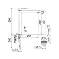 Смеситель для раковины Nobili Up 250, push-open, хром UP94128/2CR