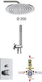 Душевая система Bossini Tetis, встраиваемый смеситель, верхний душ d200, ручной душ, хром M00760.030