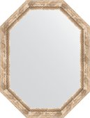 Зеркало Evoform Polygon 630x830 в багетной раме 70мм, прованс с плетением BY 7119
