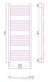 Комбинированный полотенцесушитель Сунержа Богема-Профи, 1200x400, выгнутая перемычка, полированная сталь 00-5101-1240