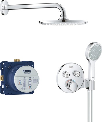 Душевая система Grohe Grohtherm SmartControl, термостат, верхний душ, ручной душ, хром 34743000