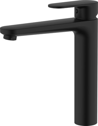 Смеситель для раковины Aquatek Ника высокий 190, без донного клапана, матовый чёрный AQ1804MB