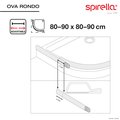 Карниз для душа угловой Spirella Ova Rondo, 90х90см, хром 1031146