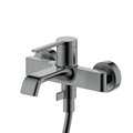 Смеситель для ванны AQUAme Asti, душевой набор 3jet, gun metal AQM6412GM