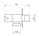 Кран для стиральной машины RAV Slezak, G1/2"x3/4" с фильтром, хром RV0434