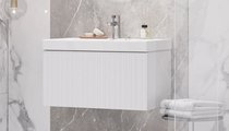 Тумба с раковиной Velvex Compo 700-0-1 (9696) навесная, белый глянец tp.COM.9696.70.1Y белый глянец + 9696-70