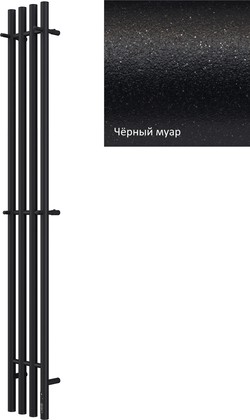 Полотенцесушитель электрический Terminus Quatro Круг 1600, чёрный муар 4670078557421