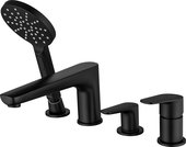 Смеситель на борт ванны Aquatek Бетта на 4 отв., чёрный матовый AQ1148MB