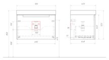 Тумба с умывальником Aqwella Vancouver 70см, подвесная, с одним ящиком, белый матовый VAN01071+4610119205249