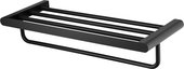 Полотенцедержатель с полкой Wonzon & Woghand Carbon, чёрный матовый WW-7781