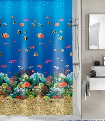 Штора для ванной Kleine Wolke Malediven Multicolor, 180x200см, Peva 5202148305