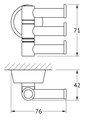 Крючок для полотенец FBS Vizovice, поворотный, тройной, хром VIZ 047
