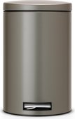 Мусорный бак с педалью Brabantia, 12л, MotionControl, платиновый 478086