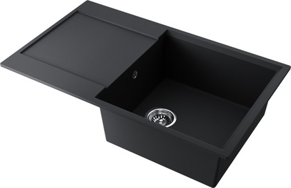 Кухонная мойка Omoikiri Daisen-86-BL с крылом, черный 4993700
