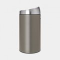 Мусорный бак Brabantia Touch Bin 2x20л, двуxсекционный, платиновый 403101