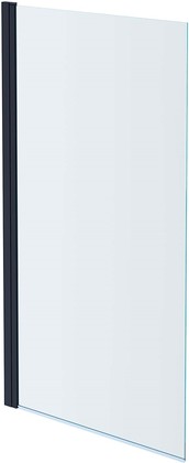 Шторка на ванну Aquatek 800x1500, поворотная, прозрачное стекло, чёрный матовый AQ DEL SBA 08015BL