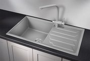 Кухонная мойка Granula 8601, 860x500, накладная, с крылом, кварц, Алюминиум 8601, АЛЮМИНИУМ