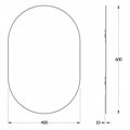 Зеркало овальное Evoform Primary 400x600, шлифованная кромка BY 0133