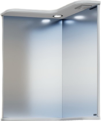 Зеркало Санта Аврора 650x730x470, угловое, с подсветкой, белый 116001