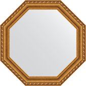 Зеркало Evoform Octagon 550x550 в багетной раме 61мм, золотой акведук BY 3983