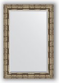 Зеркало Evoform Exclusive 630x930 с фацетом, в багетной раме 73мм, серебрянный бамбук BY 1176