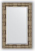 Зеркало Evoform Exclusive 530x830 с фацетом, в багетной раме 73мм, серебрянный бамбук BY 1136