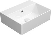 Раковина GSI Kube X 450, подвесная/накладная, перелив, отверстие под смеситель, белый глянцевый 9485111