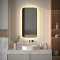 Зеркало с окантовкой Defesto Aura 50x100, LED подсветка, ИК-выключатель, тёплый белый свет DF 2975R