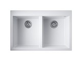 Кухонная мойка Omoikiri Bosen 80-2 WH, две чаши, белый 4993839