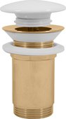 Донный клапан для раковины RAV Slezak Click-Claсk, круглая керамическая крышка, золото MD0485Z