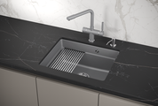 Кухонная мойка Granula Kitchen Space KS-5501U, 550x450, подстольный монтаж, кварц, Алюминиум 5501U, АЛЮМИНИУМ
