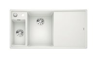 Кухонная мойка Blanco Axia III 6S, клапан-автомат, разделочный столик из ясеня, чаша слева, белый 524647