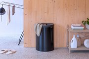 Бак для белья Brabantia, 55л, двухсекционный, овальный, стальной, белый 304903