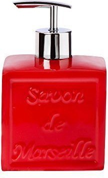 Дозатор для жидкого мыла Spirella Savon De Marseille настольный, керамика, красный 4007267