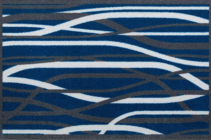 Коврик придверный Golze Contzen Mats Whispering Grass 50x78, синие полосы 1700-40-002-041