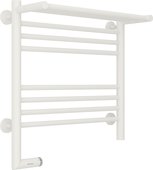 Полотенцесушитель электрический Сунержа Богема 2.0, с полкой, 500x500, МЭМ слева, белый матовый 30-5206-5050