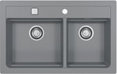 Кухонная мойка Alveus Atrox 50, 790x500, двойная, врезная, серый 1132001